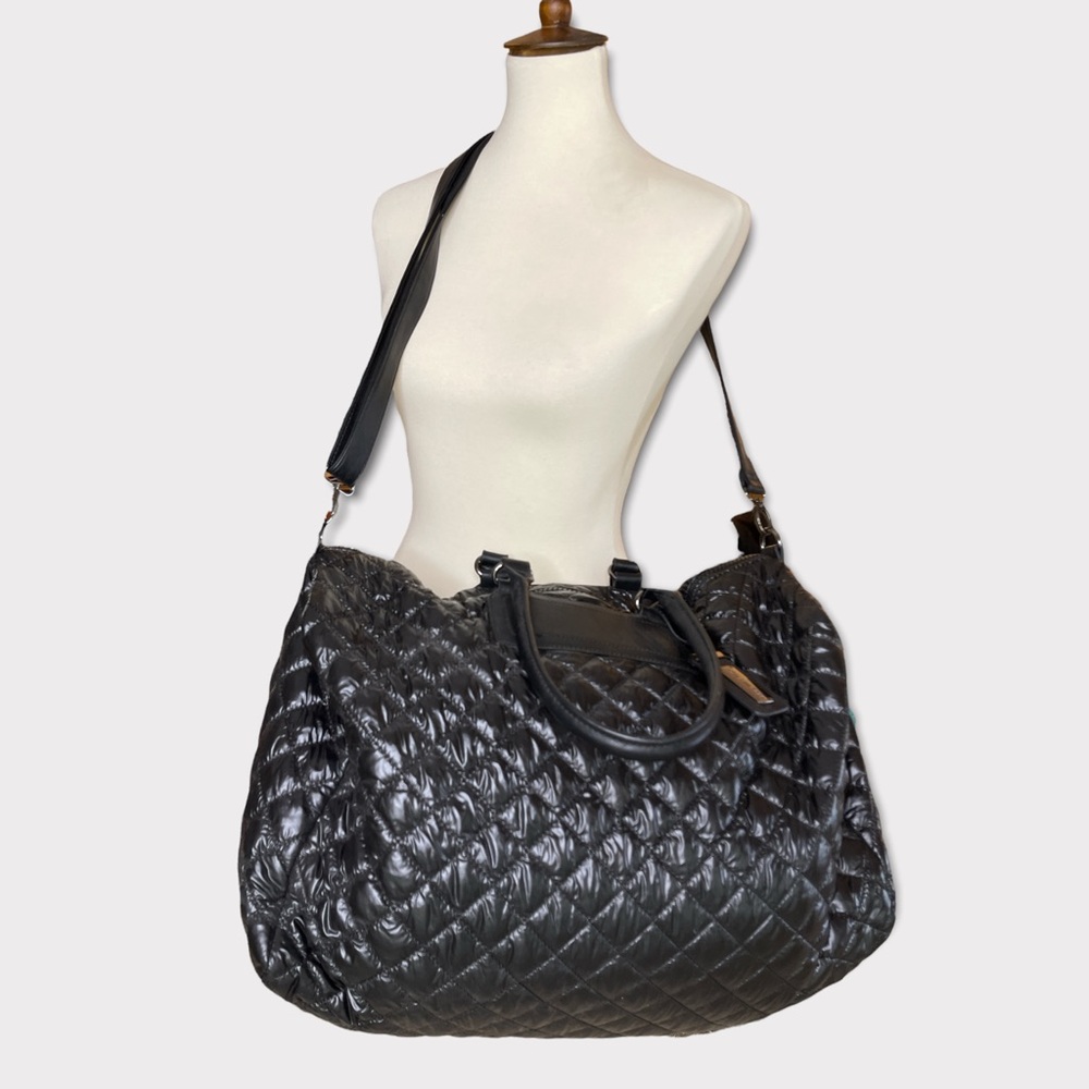 Steve Madden Black Quilted tote bag.